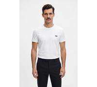 T-Shirt BOSS, Herren, Gr. XL, weiß (weiß 100), Jersey, Obermaterial: 100% Baumwolle, unifarben, regular fit normal, Rundhals, abgesteppte Kante, Shirts T-Shirt, Rundhals, Jersey, kleines Logo, regular