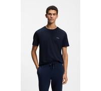 T-Shirt BOSS "Mix&Match T-Shirt R", Herren, Gr. M (50), blau (schwarz_blau_403), Single Jersey, Obermaterial: 95% Baumwolle, 5% Elasthan, unifarben, Basic hüftbedeckend, Rundhals, eng normaler Saum, S