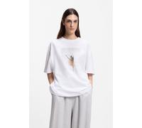 BOSS T-Shirt aus Stretch-Baumwolle mit Ballett-Artwork - Style C_Eboys_1, 50556978 Weiß L