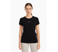 BOSS Orange T-Shirt mit Label-Stitching Modell 'Elogo' in Black, Größe XS