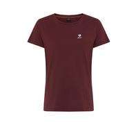 T-Shirt BOSS ORANGE "Elove Premium Damenmode", Damen, Gr. XL (42), schwarz braun 204, Single Jersey, Obermaterial: 100% Baumwolle, bedruckt, unifarben, körpernah normal, Rundhals, abgesteppte Kante, S