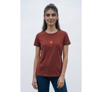 T-Shirt BOSS ORANGE "Elove Premium Damenmode", Damen, Gr. XL, dunkelrot 604, Single Jersey, Obermaterial: 100% Baumwolle, unifarben, slim fit normal, Rundhals, Shirts T-Shirt, im Slim Fit, bestickt (2