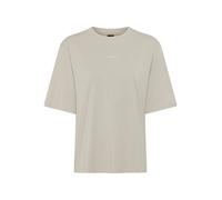 T-Shirt BOSS ORANGE "Enis Premium Damenmode", Damen, Gr. L, beige (open beige 288), Single Jersey, Obermaterial: 100% Baumwolle, unifarben, relaxed fit normal, Rundhals, weit normaler Saum, Shirts T-S