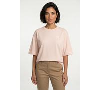 T-Shirt BOSS ORANGE "Eregular Premium Damenmode", Damen, Gr. S, light, pastel pink 684, Single Jersey, Obermaterial: 100% Baumwolle, unifarben, relaxed fit normal, Rundhals, Shirts T-Shirt, mit Logo-D