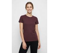 T-Shirt BOSS ORANGE "Esogo Premium Damenmode", Damen, Gr. S (36), schwarz braun 204, Single Jersey, Obermaterial: 100% Baumwolle, unifarben, slim fit hüftlang, Rundhals, eingesetzt normaler Saum, Shir