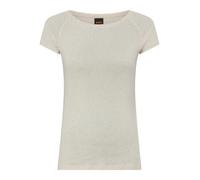 T-Shirt BOSS ORANGE "Espia Premium Damenmode", Damen, Gr. XL, open weiß 116, Single Jersey, Obermaterial: 94% Baumwolle, 6% Viskose, meliert, slim fit hüftbedeckend, Rundhals, Raglanärmel, Shirts T-Sh