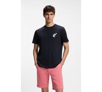 BOSS Orange Relaxed Fit T-Shirt aus reiner Baumwolle Modell 'MOVEMENT' in Marine, Größe S