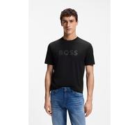 T-Shirt BOSS ORANGE, Jungen, Gr. XL, schwarz001, Single Jersey, Obermaterial: 100% Baumwolle, unifarben, regular fit normal, Rundhals, abgesteppte Kante, Shirts T-Shirt, Rundhalsausschnitt, Regular Fi
