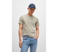 T-Shirt BOSS ORANGE "Tales", Herren, Gr. L, beige (light beige271), Web, Obermaterial: 100% Baumwolle, unifarben, Basic normal, Rundhals, eng eingefasste Kante, Shirts T-Shirt, mit BOSS Stickerei auf 