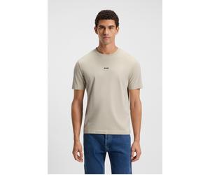 T-Shirt BOSS ORANGE "TChup Relaxed Fit", Herren, Gr. 4XL, beige (271 light beige), Jersey, Obermaterial: 96% Baumwolle, 4% Elasthan, bedruckt, unifarben, relaxed fit hüftlang, Rundhals, abgesteppte Ka