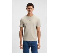 T-Shirt BOSS ORANGE "TChup Relaxed Fit", Herren, Gr. S, beige (271 light beige), Jersey, Obermaterial: 96% Baumwolle, 4% Elasthan, bedruckt, unifarben, relaxed fit hüftlang, Rundhals, abgesteppte Kant