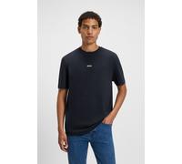 T-Shirt BOSS ORANGE "TChup Relaxed Fit", Herren, Gr. XL, blau (dunkelblau 404), Single Jersey, Obermaterial: 96% Baumwolle, 4% Elasthan, unifarben, relaxed fit hüftlang, Rundhals, eingesetzt normaler