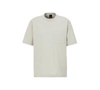 T-Shirt BOSS ORANGE "Te cotton", Herren, Gr. S, beige (light beige271), Single Jersey, Obermaterial: 100% Baumwolle, unifarben, regular fit, Rundhals, eingesetzt eingefasste Kante, Shirts T-Shirt, mit