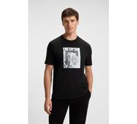 BOSS T-Shirt aus Baumwoll-Jersey mit Tier-Artwork - Style Te_lupo, 50554615 Schwarz L