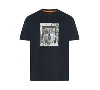 T-Shirt BOSS ORANGE "Te lupo", Herren, Gr. S, dunkelblau404, Single Jersey, Obermaterial: 100% Baumwolle, unifarben, regular fit normal, Rundhals, Shirts T-Shirt, runder Ausschnitt, regular fit, Fotod