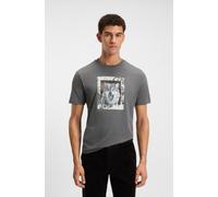 T-Shirt BOSS ORANGE "Te lupo", Herren, Gr. XL, open grau062, Single Jersey, Obermaterial: 100% Baumwolle, unifarben, regular fit normal, Rundhals, Shirts T-Shirt, runder Ausschnitt, regular fit, Fotod