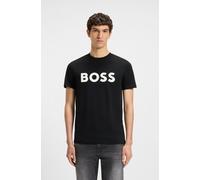 BOSS T-Shirt Thinking 1 Baumwoll-Jersey großer Logo-Print Schwarz M