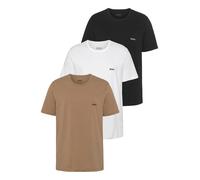 T-Shirt BOSS "Rundhals BOSS ONE", Herren, Gr. M (50), beige (medium_beige265), Jersey, Obermaterial: 100% Baumwolle, Basic, Rundhals, eingesetzt normaler Saum, Shirts, mit dezentem BOSS Logo-Print (95