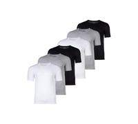 T-Shirt BOSS "T-Shirt T-Shirt RN 3P Classic 6er Pack", Jungen, Gr. S, bunt (schwarz, grau, weiß), Obermaterial: 100% Baumwolle CO., Shirts T-Shirt (70475911-S) schwarz, grau, weiß