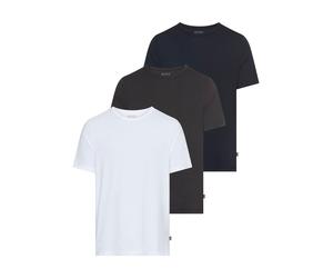 T-Shirt BOSS "TShirt RN 3P Natura", Herren, Gr. L, open miscellaneous 971, Jersey, Obermaterial: 95% Viskose, 5% Elasthan, schmal, Rundhals, eingesetzt eingefasste Kante, Shirts T-Shirt, einfarbiges T