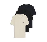BOSS T-Shirts TShirtRN 3P Classic – Dreier-Pack Baumwolle mit Logos – Schwarz/Blau S