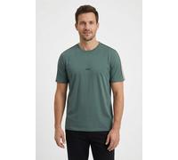 T-Shirt BOSS "Unique", Herren, Gr. S, dunkelgrün 304, Jersey, Obermaterial: 95% Baumwolle, 5% Elasthan, regular fit, Rundhals, Shirts T-Shirt, aus elastischer Baumwolle mit Tape-Details, regular fit (