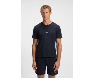 T-Shirt BOSS "Unique", Herren, Gr. XXL, dunkelblau 403, Jersey, Obermaterial: 95% Baumwolle, 5% Elasthan, regular fit, Rundhals, Shirts T-Shirt, aus elastischer Baumwolle mit Tape-Details, regular fit
