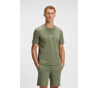 BOSS Pyjama-Shirt aus elastischer Baumwolle mit Tape-Details - Style Unique T-Shirt, 50545930 Hellgrün XXL