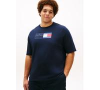 T-Shirt "BRAND LOVE TEXT", Herren, Gr. 3XL, desert sky, Single Jersey, Obermaterial: 100% Baumwolle, TOMMY HILFIGER BIG & TALL, unifarben, regular fit normal, Rundhals, eingesetzt abgesteppte Kante, S