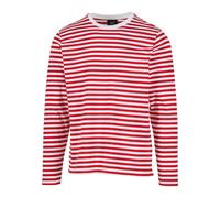 Brandit Stripe Jersey Langarmshirt, weiss-rot, Größe L für Männer