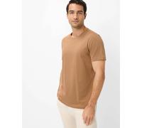 T-Shirt BRAX "Style TED", Herren, Gr. 5XL (64/66), braun, 98% Baumwolle, 2% Elasthan, Rundhals, Shirts T-Shirt (92837437-5XL) braun