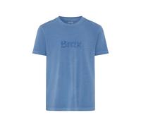 T-Shirt BRAX "Style TED", Jungen, Gr. L (52), blau, 80% Baumwolle, 20% Leinen, Rundhals, Shirts T-Shirt (91075913-L) blau