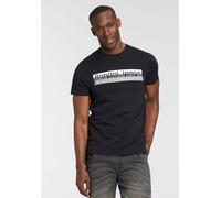 T-Shirt BRUNO BANANI, Damen, Gr. S (44/46), schwarz, Single Jersey, Obermaterial: 100% Baumwolle, bedruckt, schmal, Rundhals, Shirts T-Shirt, mit modischem Frontprint (19101629-S) schwarz