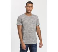 T-Shirt BRUNO BANANI, Herren, Gr. M (48/50), grau (grau, meliert), Single Jersey, Obermaterial: 60% Baumwolle, 40% Polyester, meliert, slim fit, Rundhals, Shirts T-Shirt, Kurzarm, Slim Fit, unifarben,
