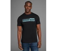 T-Shirt BRUNO BANANI, Herren, Gr. M (48/50), schwarz, Single Jersey, Obermaterial: 100% Baumwolle, bedruckt, slim fit, Rundhals, Shirts T-Shirt, T-Shirt in schmaler Passform (75103856-M) schwarz