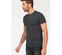 T-Shirt BRUNO BANANI, Herren, Gr. S (44/46), schwarz (schwarz, meliert), Single Jersey, Obermaterial: 60% Baumwolle, 40% Polyester, meliert, slim fit, Rundhals, Shirts T-Shirt, Kurzarm, Slim Fit, unif