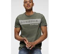 T-Shirt BRUNO BANANI, Herren, Gr. XL (56/58), grün (oliv), Single Jersey, Obermaterial: 100% Baumwolle, bedruckt, schmal, Rundhals, Shirts T-Shirt, kurzärmelig, schmal geschnitten, Rundhalsausschnitt