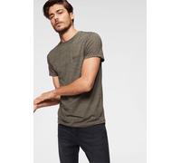 T-Shirt BRUNO BANANI, Herren, Gr. XL (56/58), grün (olivgrün, meliert), Single Jersey, Obermaterial: 60% Baumwolle, 40% Polyester, meliert, slim fit, Rundhals, Shirts T-Shirt, Kurzarm, Slim Fit, unifa