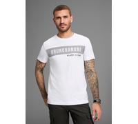 T-Shirt BRUNO BANANI, Herren, Gr. XL (56/58), weiß, Single Jersey, Obermaterial: 100% Baumwolle, bedruckt, schmal, Rundhals, Shirts T-Shirt, kurzärmelig, schmal geschnitten, Rundhalsausschnitt (882744