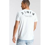 T-Shirt BRUNO BANANI, Herren, Gr. XXL (60/62), weiß, Single Jersey, Obermaterial: 100% Baumwolle, bedruckt, schmal, Rundhals, gerader Abschluss, Shirts T-Shirt, schmal geschnitten, mit Print, Rundhals