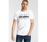 T-Shirt BRUNO BANANI, Herren, Gr. XXL (60/62), weiß, Single Jersey, Obermaterial: 100% Baumwolle, bedruckt, schmal, Rundhals, Shirts T-Shirt, kurzärmelig, schmal geschnitten, bedruckt, aus Baumwolle (