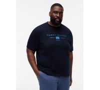 Tommy Hilfiger Herren Bt-Brand Love Mono Stack Tee-b Mw0mw44053 S/S T-Shirt, Blue (Desert Sky), 3XL Größen Tall
