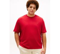 T-Shirt "BT-ESS SEASONAL REGULAR SOLID", Damen, Gr. XXL, medium rot, Single Jersey, Obermaterial: 100% Baumwolle, TOMMY HILFIGER BIG & TALL, regular fit normal, Rundhals, eingesetzt abgesteppte Kante,
