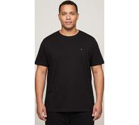 T-Shirt "BT-ESS SEASONAL REGULAR SOLID", Damen, Gr. 4XL, schwarz, Single Jersey, Obermaterial: 100% Baumwolle, TOMMY HILFIGER BIG & TALL, regular fit normal, Rundhals, eingesetzt abgesteppte Kante, Sh