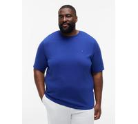 T-Shirt "BT-ESS SEASONAL REGULAR SOLID", Herren, Gr. 5XL, pigment blau, Single Jersey, Obermaterial: 100% Baumwolle, TOMMY HILFIGER BIG & TALL, regular fit normal, Rundhals, eingesetzt abgesteppte Kan