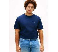 T-Shirt "BT-FLAG", Herren, Gr. 3XL, blau (carbon navy), Single Jersey, Obermaterial: 100% Baumwolle, TOMMY HILFIGER BIG & TALL, unifarben, regular fit normal, Rundhals, eingesetzt abgesteppte Kante, S
