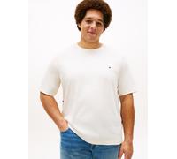 T-Shirt "BT-FLAG", Herren, Gr. 3XL, weiß (ivory petal), Single Jersey, Obermaterial: 100% Baumwolle, TOMMY HILFIGER BIG & TALL, unifarben, regular fit normal, Rundhals, eingesetzt abgesteppte Kante, S