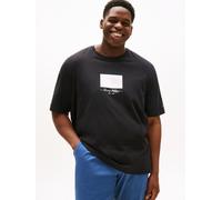 Tommy Hilfiger Herren T-Shirt Kurzarm Flag Tee Regular Fit, Schwarz (Black), 4XL