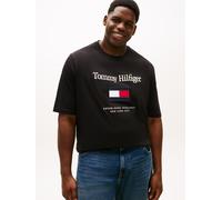 T-Shirt "BT-TOMMY EMBRO FLAG", Herren, Gr. 4XL, schwarz, Single Jersey, Obermaterial: 100% Baumwolle, TOMMY HILFIGER BIG & TALL, Rundhals, Shirts T-Shirt, Große Größen (31221053-4XL)