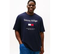 T-Shirt "BT-TOMMY EMBRO FLAG", Herren, Gr. XXL, desert sky, Single Jersey, Obermaterial: 100% Baumwolle, TOMMY HILFIGER BIG & TALL, Rundhals, Shirts T-Shirt, Große Größen (26810328-XXL)